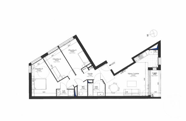 Appartement F4 &agrave; vendre - 4 pi&egrave;ces - 76,26 m2 - Epinay Sur Seine - 93 - ILE-DE-FRANCE